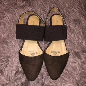 Brown strap flats